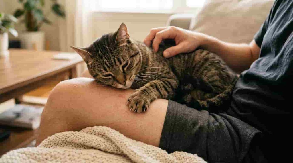 cat-kneading-human