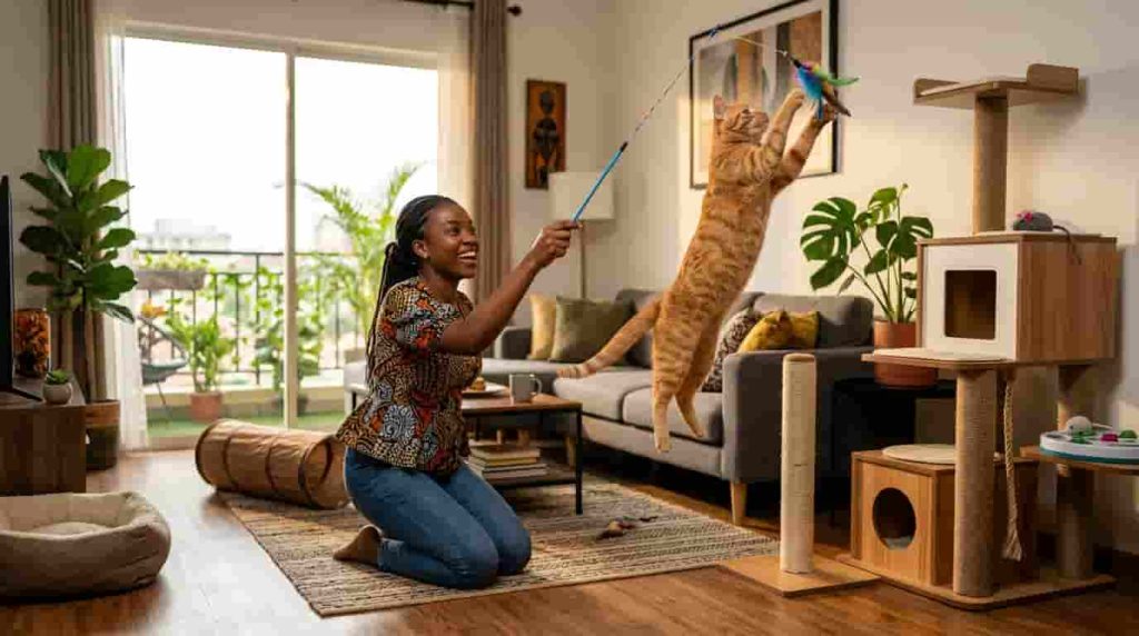 Keeping Cats Happy Indoors With Dynamic Enrichment
