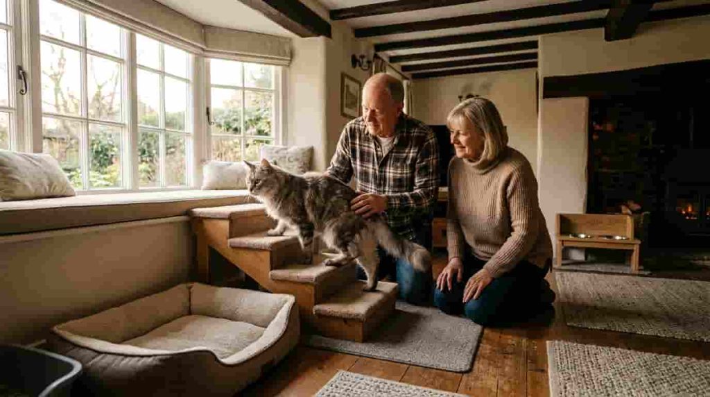Modifying Your Indoor Environment for Stiff Senior Animals