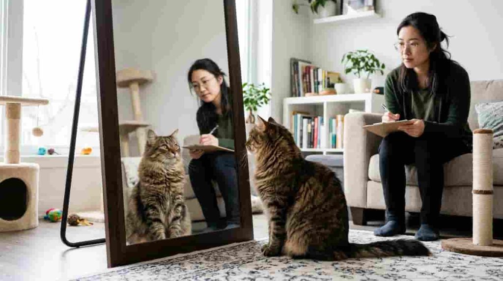 Cat Mirror Self Awareness Explored