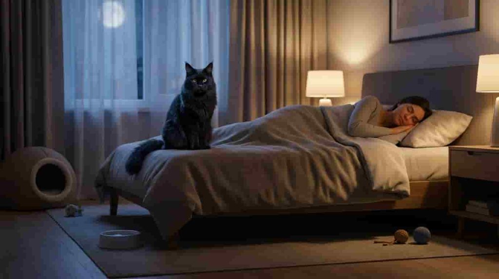 Deciphering Cat Behavior When Licking and Staring Coexist