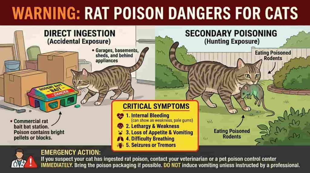 Rat poison dangers for cats: Chemical Types and Biological Traps