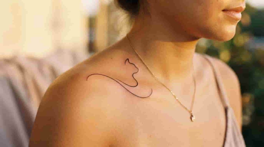 A large, abstract shape on your inner forearm.