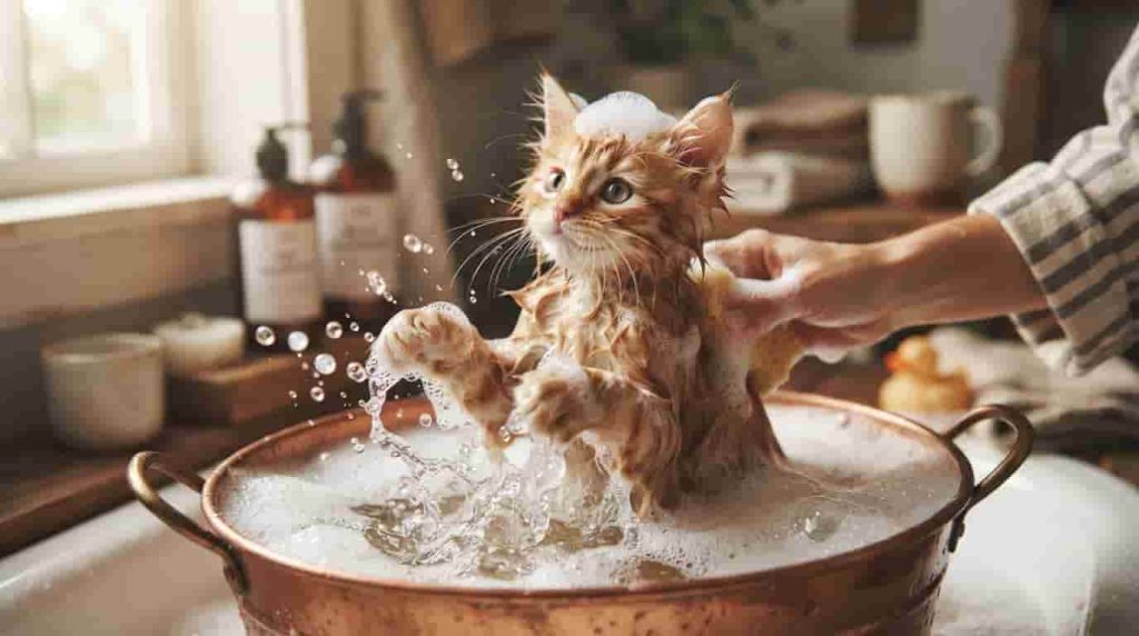 Step-by-Step Guide to Fluffy Kitten Washing