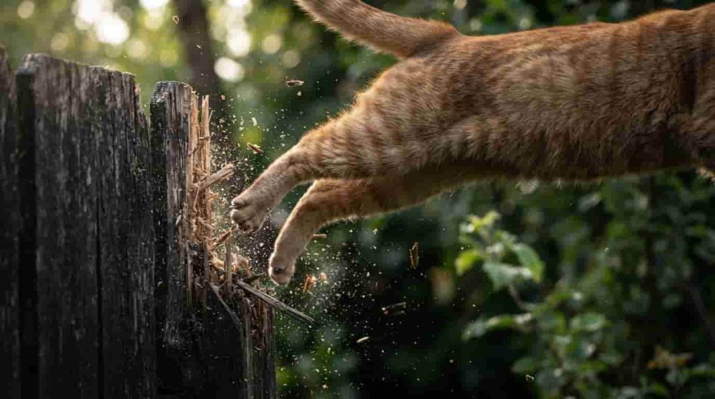 Cat Powerful Hind Legs Drive The Launch