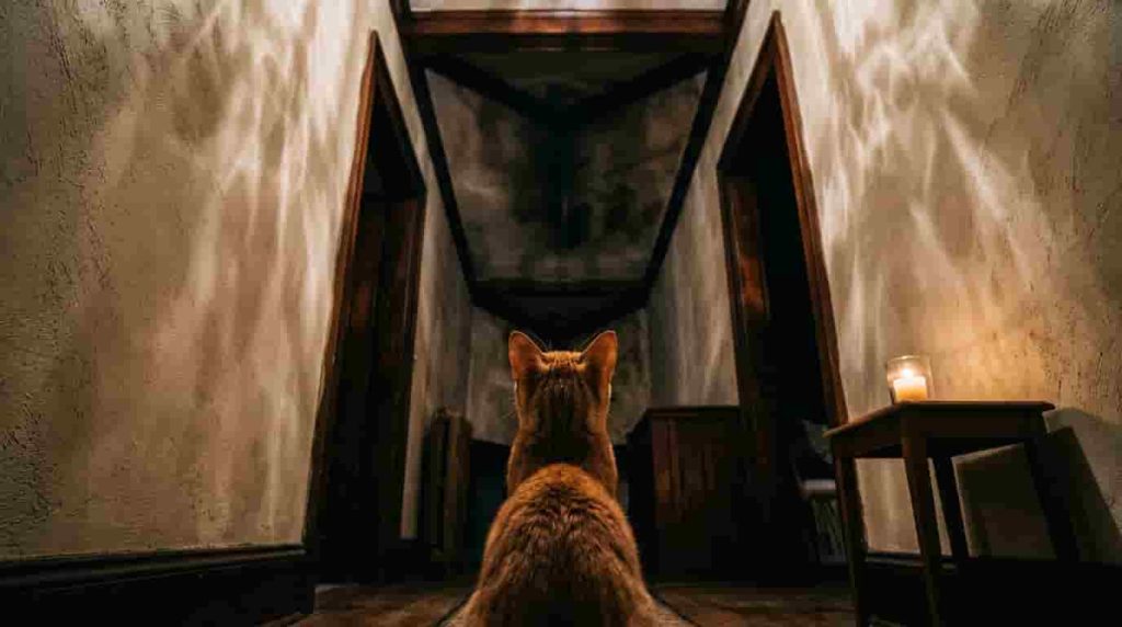 Felines Staring at Empty Corners See Ghostly Spirits