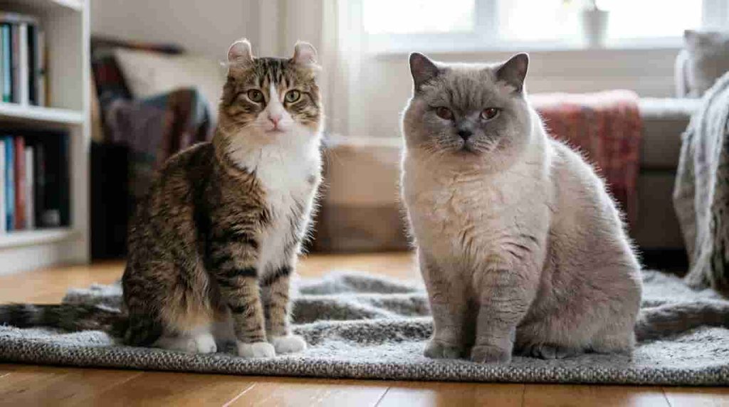 American Curl vs British Longhair
