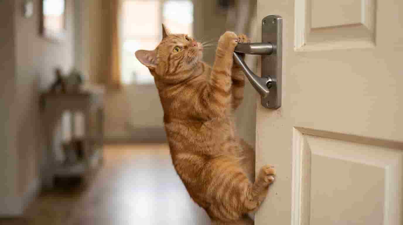 Can Cats Learn to Open Doors? How Smart Cats Figure It Out