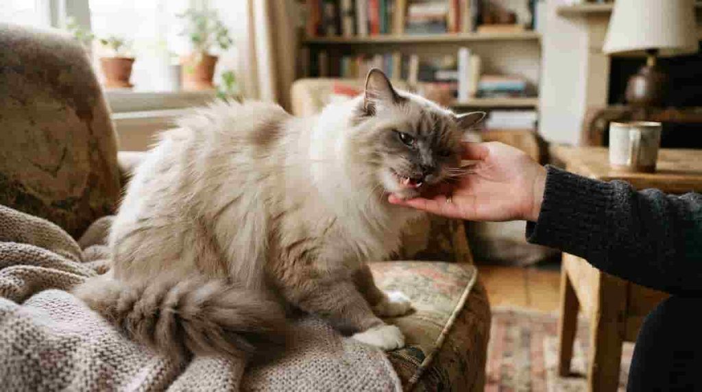 Why Does My Cat Hiss at Me but Still Want to Be Petted?