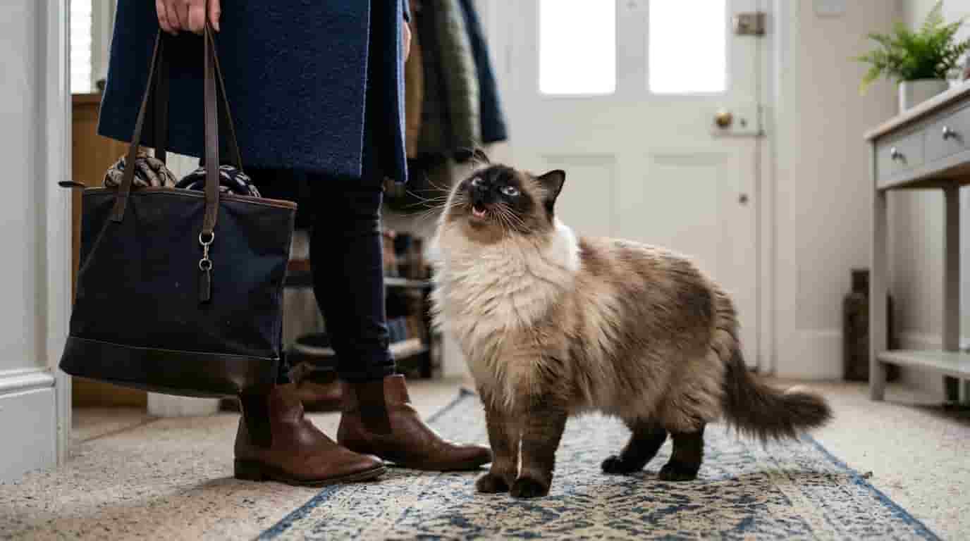 Why Does My Cat Meow When I Leave? Causes and What It Means