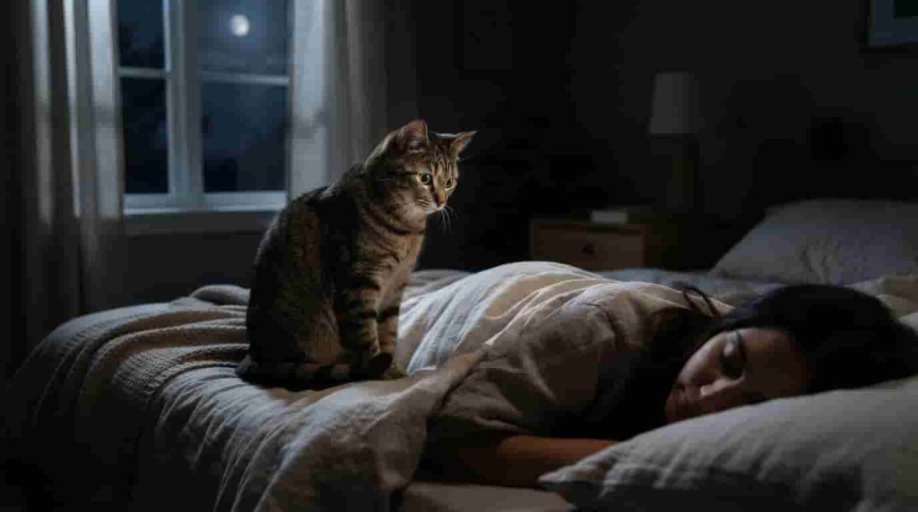 Why Does My Cat Stare at Me While I Sleep?