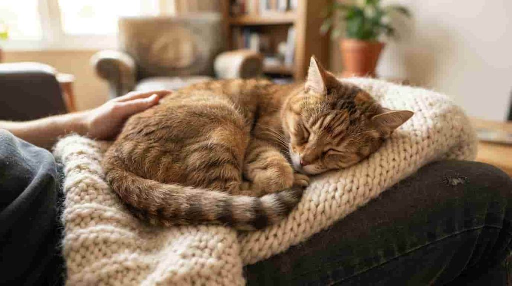 Why Does My Cat Sleep on Me?