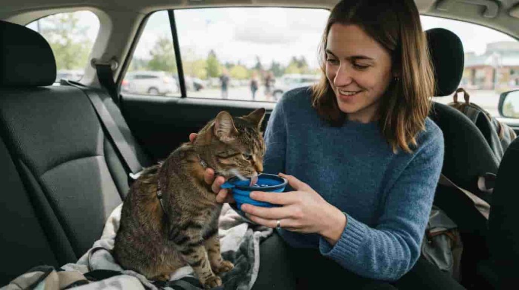 What Should You Do During an Extended Cat Car Trip?