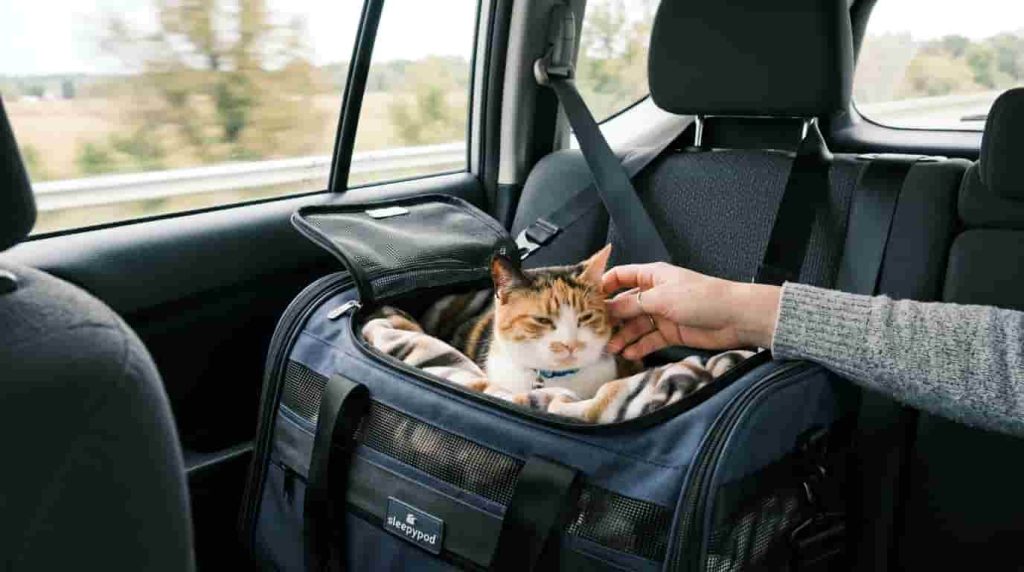 How to Calm a Cat While Traveling