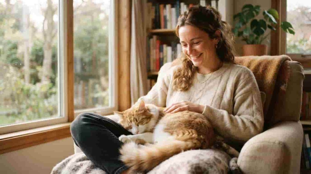 Is It Good to Let Your Cat Sleep on You?