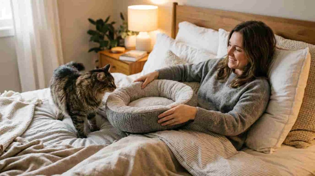 How to Gently Stop Your Cat From Sleeping on Your Head