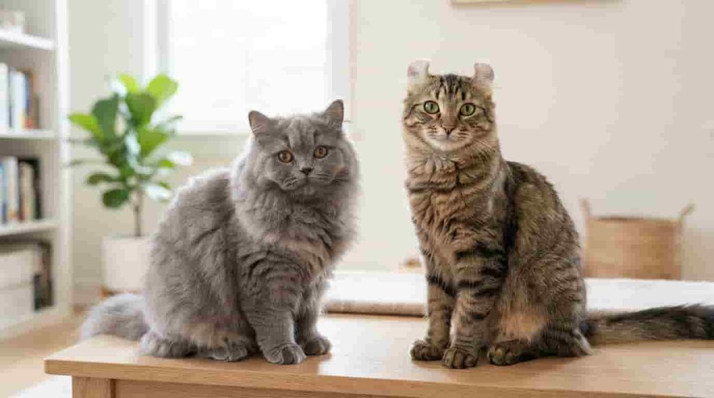 British Longhair vs American Curl