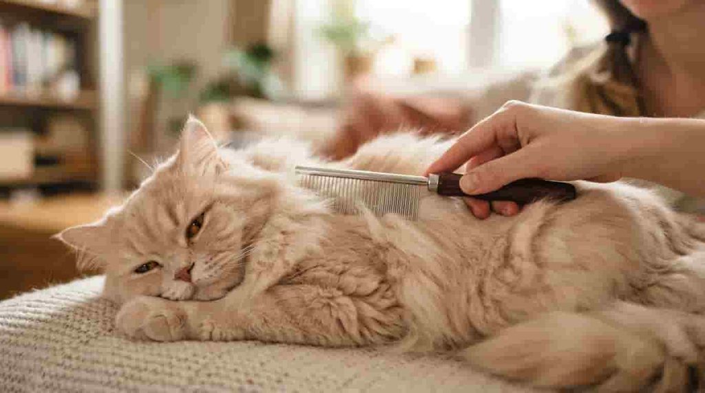 British Longhair Cat Shedding and Grooming