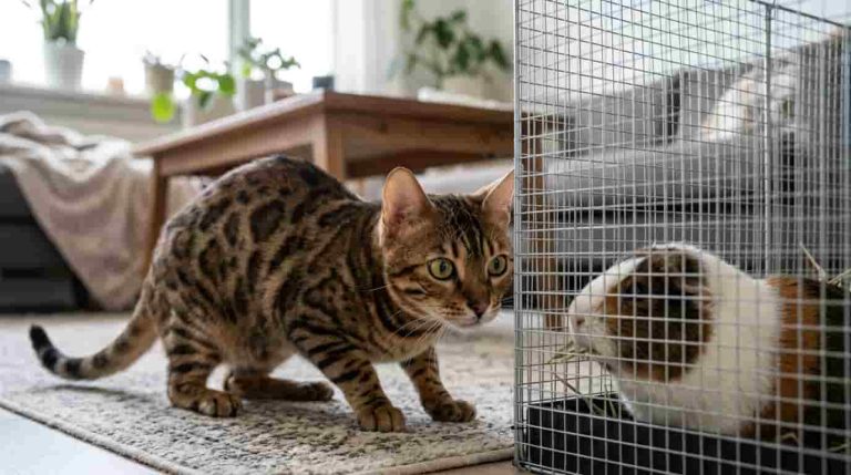 Cat_watching_guinea_pig_through