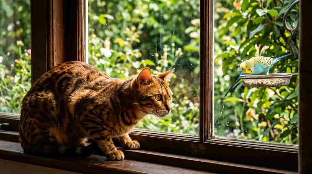 How Birds May React to Living With a Cat