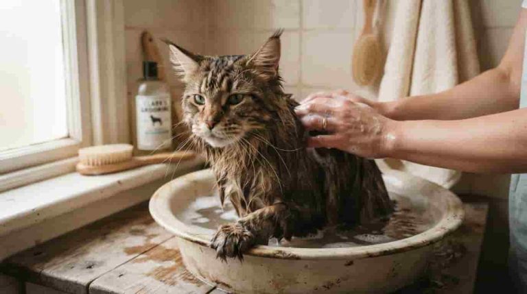 Cat Bathing: How to Bathe a Cat Safely Without Stress or Scratches