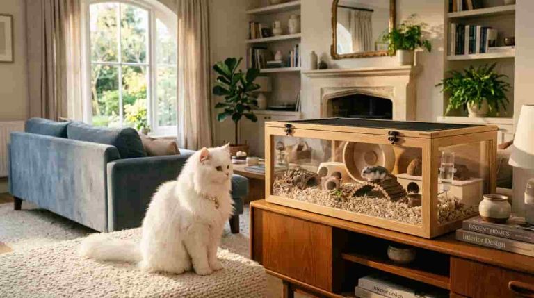 Persian_cat_sitting_near_enclosure